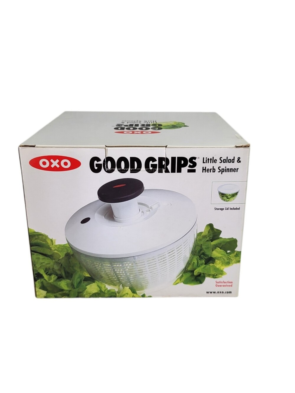 OXO Good Grips Little Salad & Herb Spinner 2.5 Qt Lettuce Dryer White Non Slip